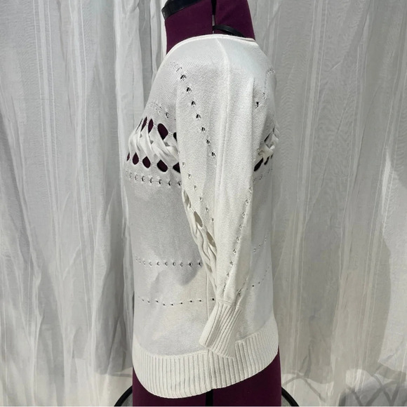 Armani exchange small white knitted sweater - Picture 2 of 8